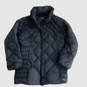 Mountain Hardware Black 650 duck down fill mid length puffer coat Womens Size XL